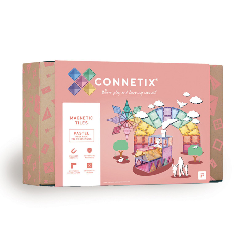 Magnetická stavebnica CONNETIX® Pastel Mega Pack 202 ks