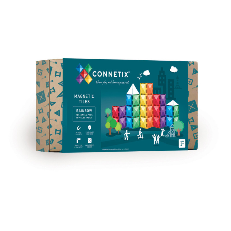 Magnetická stavebnica CONNETIX® Rainbow Rectangle Pack 18 ks