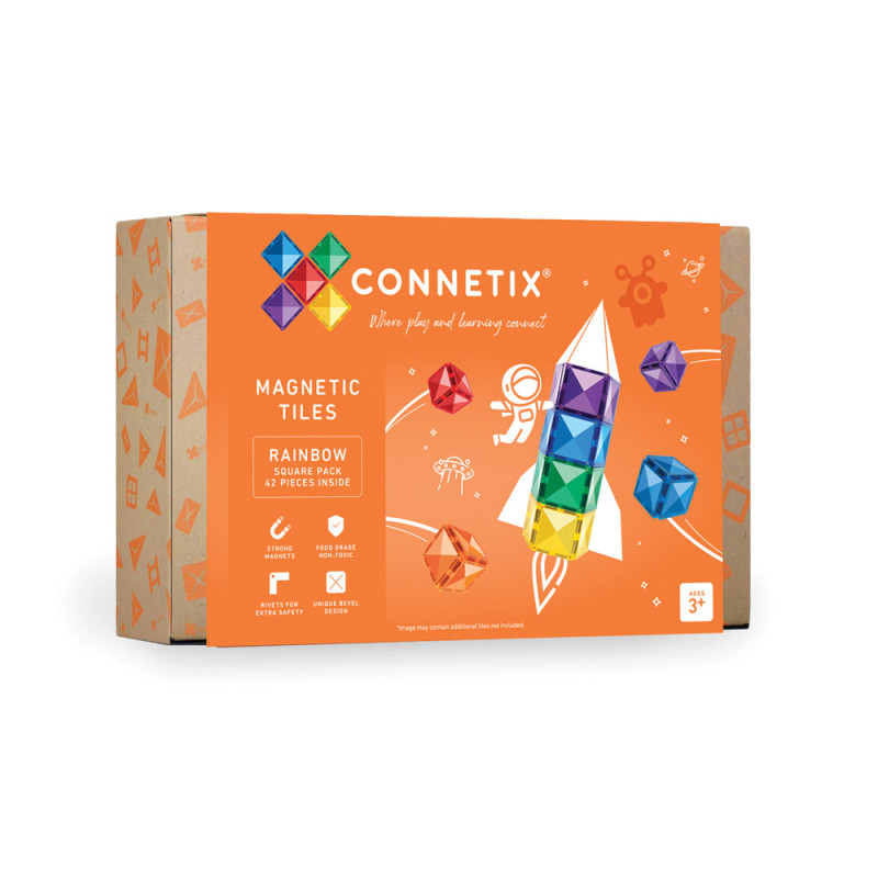 Magnetická stavebnica CONNETIX® Rainbow Square Pack 42 ks