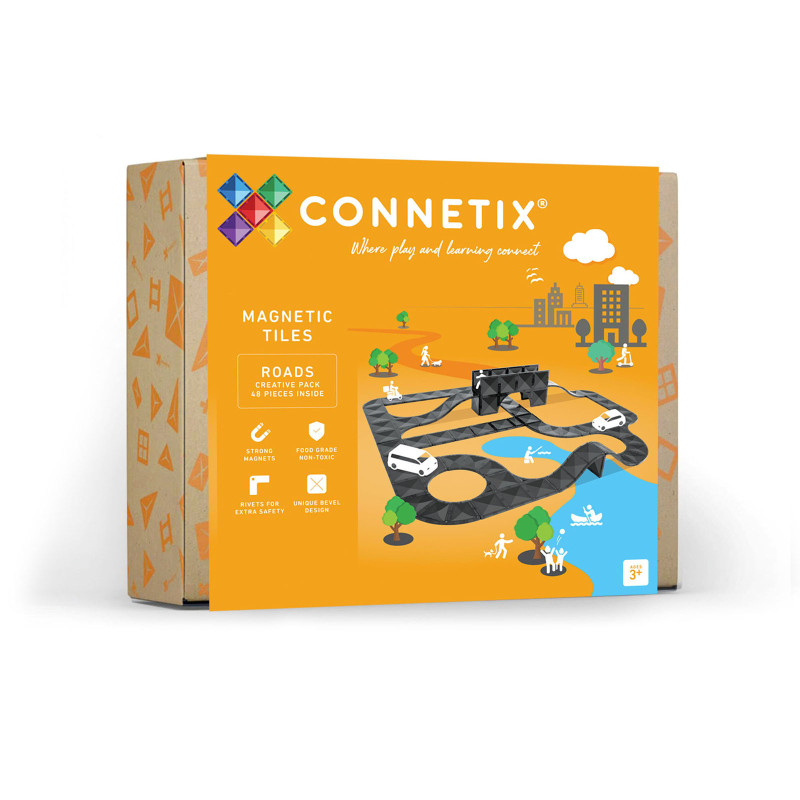 Magnetická stavebnica CONNETIX® Creative Roads Pack 48 ks