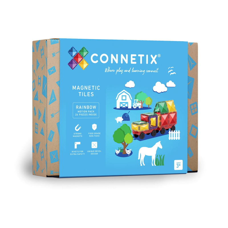 Magnetická stavebnica CONNETIX® Rainbow Motion Pack 24 ks