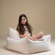 Detské kreslo sedací vak Wigiwama® - Cream White Beanbag Chair