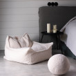 Detské kreslo sedací vak Wigiwama® - Cream White Beanbag Chair