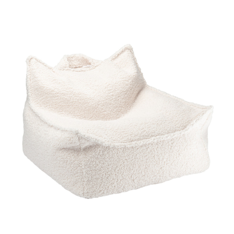 Detské kreslo sedací vak Wigiwama® - Cream White Beanbag Chair