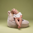 Detské kreslo sedací vak Wigiwama® - Dusty Beige Bear Beanbag