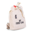 Childhome detský ruksak My First Bag teddy off white