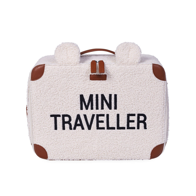 Childhome detský cestovný kufrík Mini Traveller teddy off white